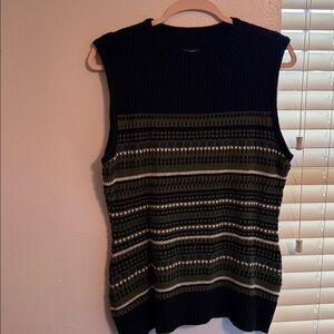 Liverpool black and Green Striped Vest